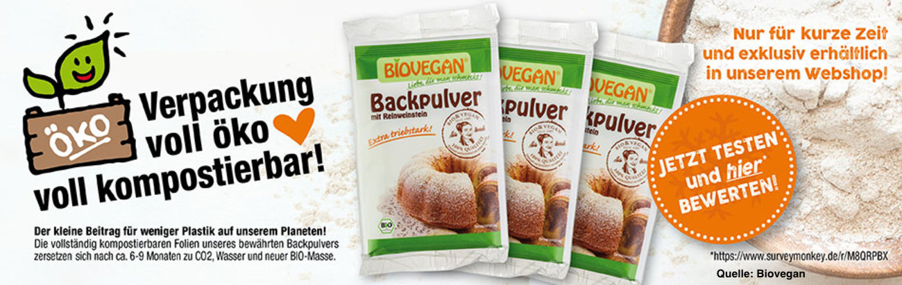 Biovegan Backpulvertüten kompostierbar